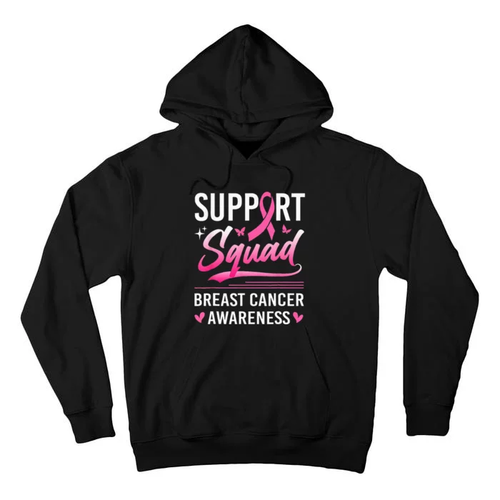 Support Squad Matching Family Breast Cancer Awareness Month Tall Hoodie