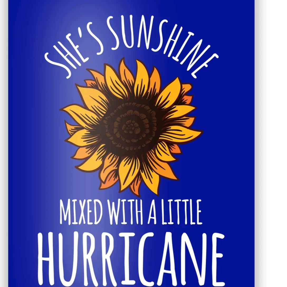 She's Sunshine Mixed With A Little Hurricane Funny Summer Great Gift Poster