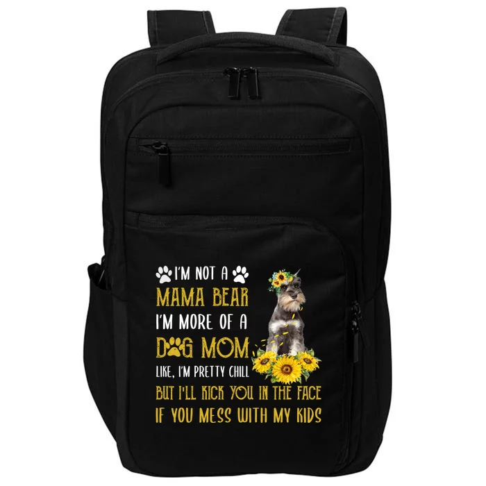 Sunflower Schnauzer Mom Mothers Day Dog Mom Gift Impact Tech Backpack