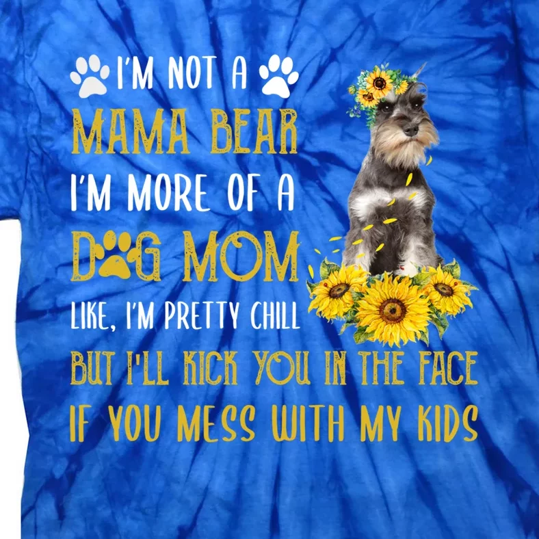 Sunflower Schnauzer Mom Mothers Day Dog Mom Gift Tie-Dye T-Shirt