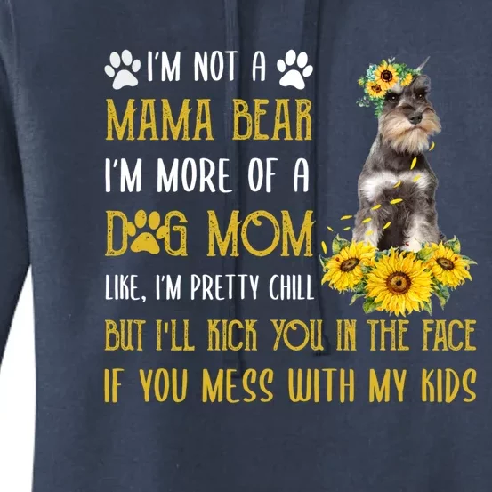 Sunflower Schnauzer Mom Mothers Day Dog Mom Gift Women's Pullover Hoodie