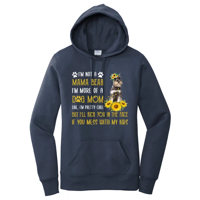 Sunflower Schnauzer Mom Mothers Day Dog Mom Gift Women's Pullover Hoodie