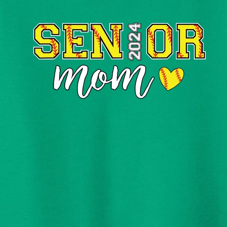 Senior Softball Mom Shirts Class Of 2024 Senior Mama Toddler T-Shirt