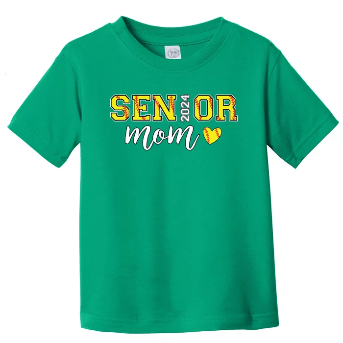 Senior Softball Mom Shirts Class Of 2024 Senior Mama Toddler T-Shirt