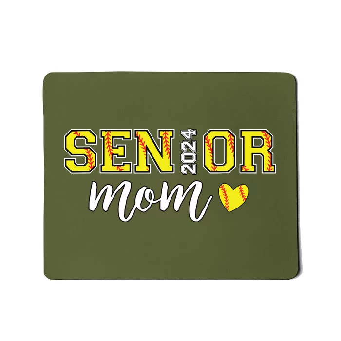 Senior Softball Mom Shirts Class Of 2024 Senior Mama Mousepad