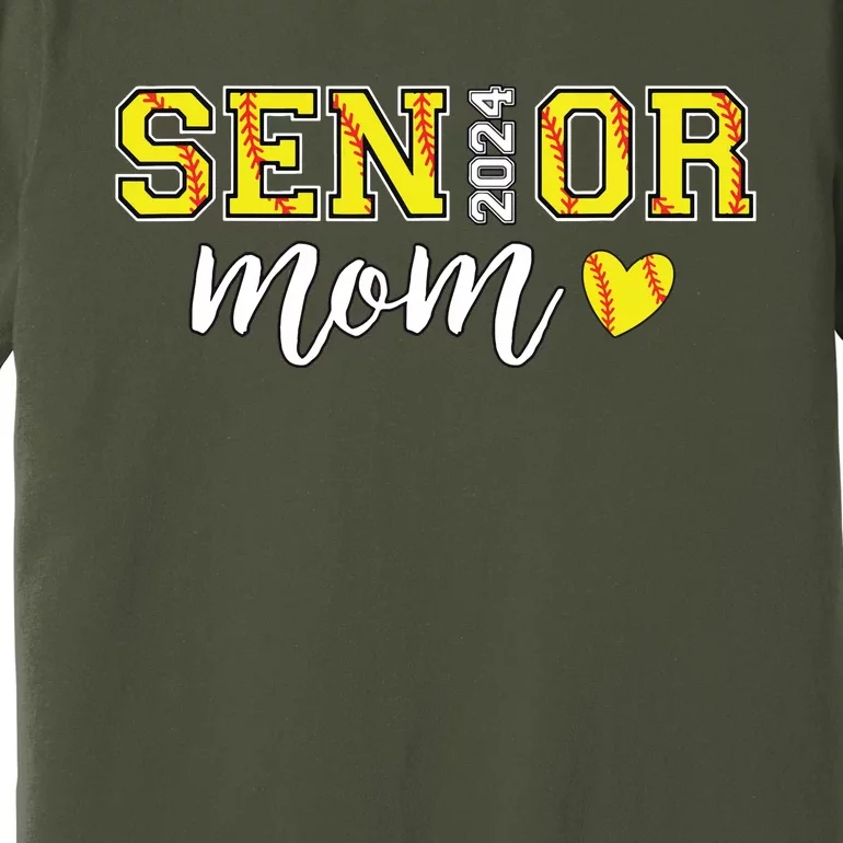 Senior Softball Mom Shirts Class Of 2024 Senior Mama Premium T-Shirt