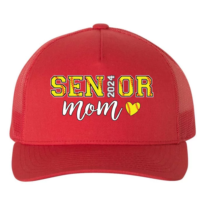 Senior Softball Mom Shirts Class Of 2024 Senior Mama Yupoong Adult 5-Panel Trucker Hat