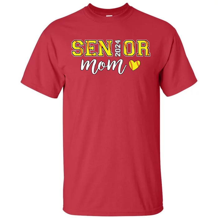 Senior Softball Mom Shirts Class Of 2024 Senior Mama Tall T-Shirt