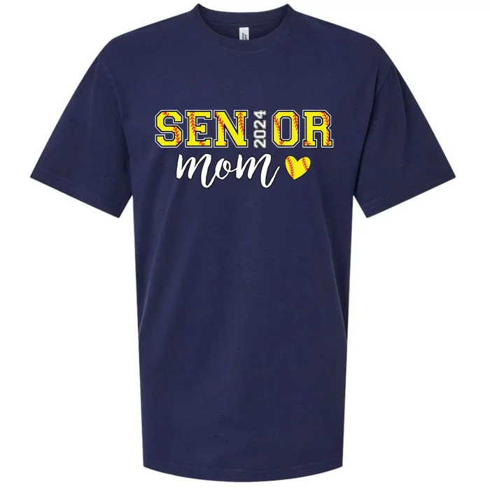 Senior Softball Mom Shirts Class Of 2024 Senior Mama Sueded Cloud Jersey T-Shirt