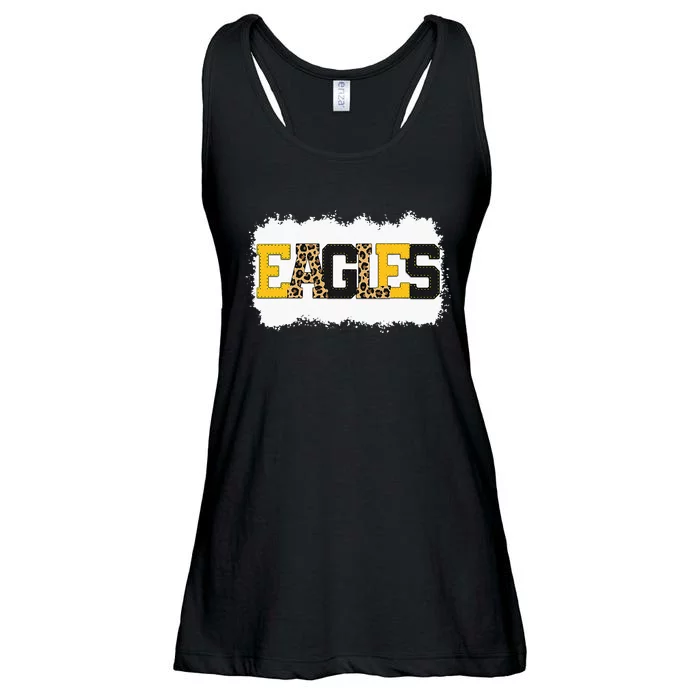 School Spirit Mascot Eagles Leopard Ladies Essential Flowy Tank