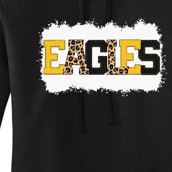 School Spirit Mascot Eagles Leopard Women's Pullover Hoodie