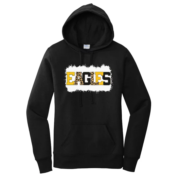 School Spirit Mascot Eagles Leopard Women's Pullover Hoodie