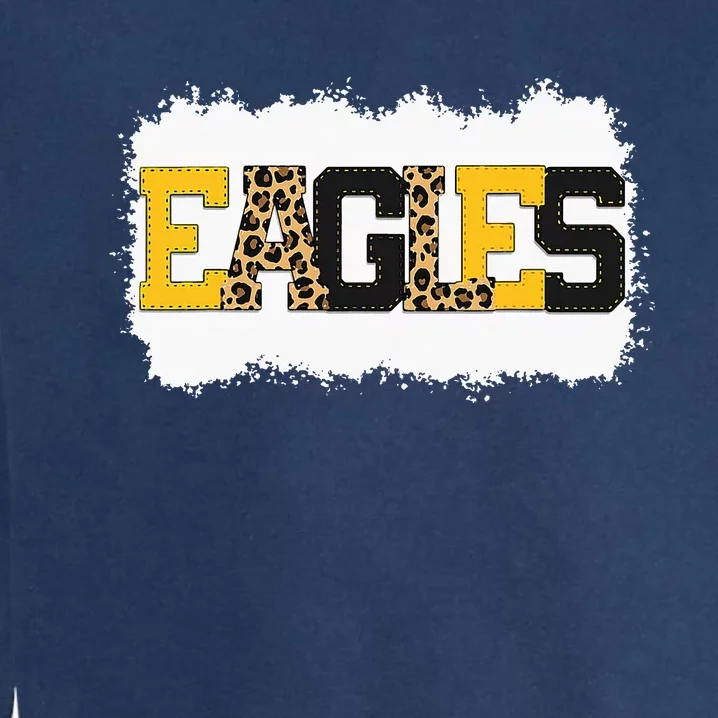 School Spirit Mascot Eagles Leopard Garment-Dyed Sweatshirt