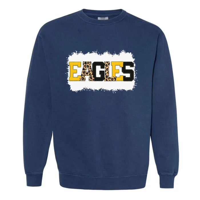 School Spirit Mascot Eagles Leopard Garment-Dyed Sweatshirt