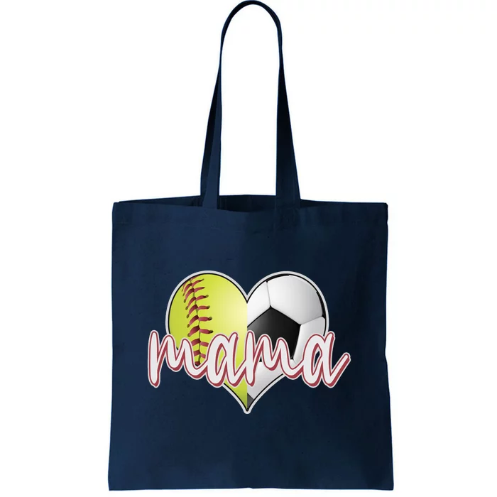 Softball Soccer Mama Sports Fan Tote Bag