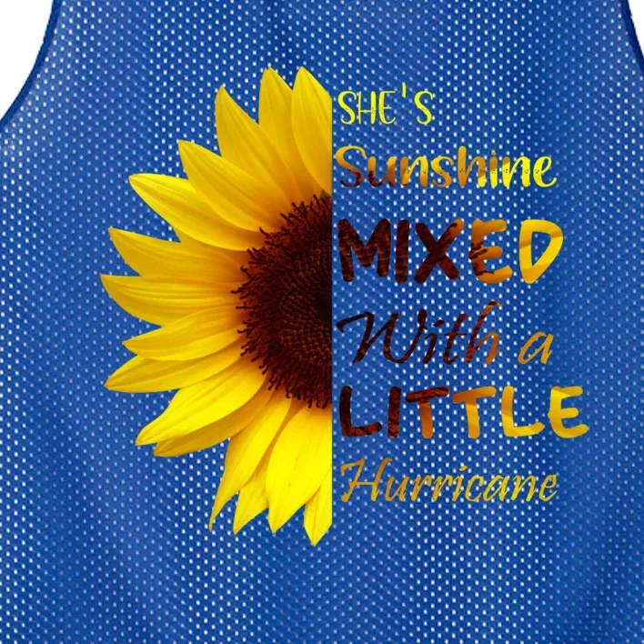 She's Sunshine Mixed With A Littlle Hurricane Gift Mesh Reversible Basketball Jersey Tank