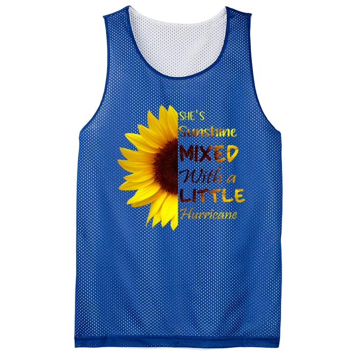 She's Sunshine Mixed With A Littlle Hurricane Gift Mesh Reversible Basketball Jersey Tank