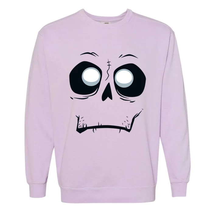 Silly Skeleton Monster Skull Face Halloween Gift Garment-Dyed Sweatshirt