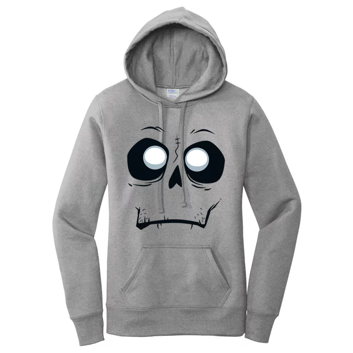 Silly Skeleton Monster Skull Face Halloween Gift Women's Pullover Hoodie