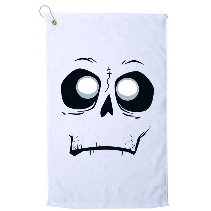 Silly Skeleton Monster Skull Face Halloween Gift Platinum Collection Golf Towel