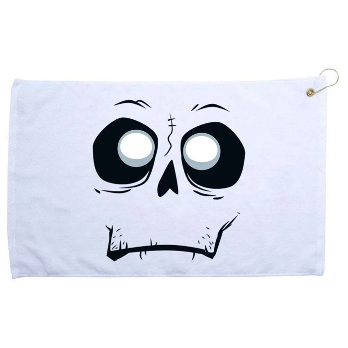 Silly Skeleton Monster Skull Face Halloween Gift Grommeted Golf Towel