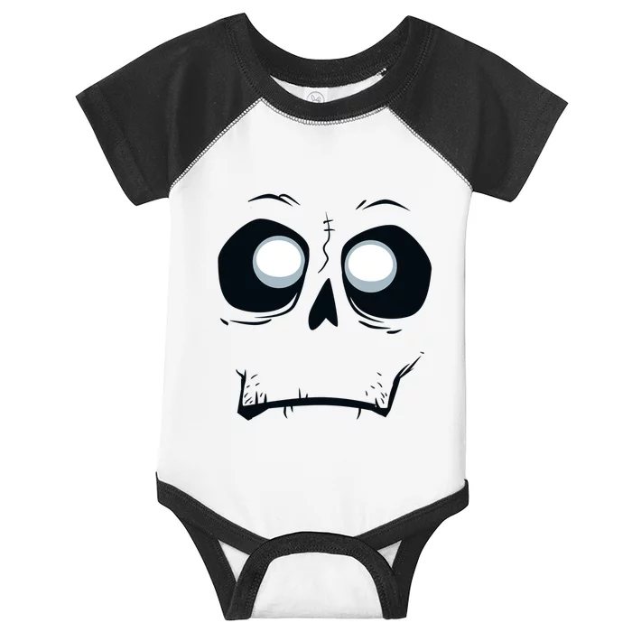 Silly Skeleton Monster Skull Face Halloween Gift Infant Baby Jersey Bodysuit