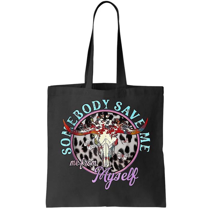 Somebody Save Me Country Music Retro Cowgirl S Tote Bag