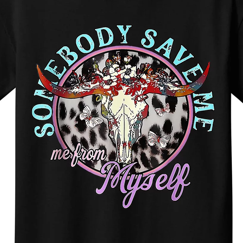 Somebody Save Me Country Music Retro Cowgirl S Kids T-Shirt