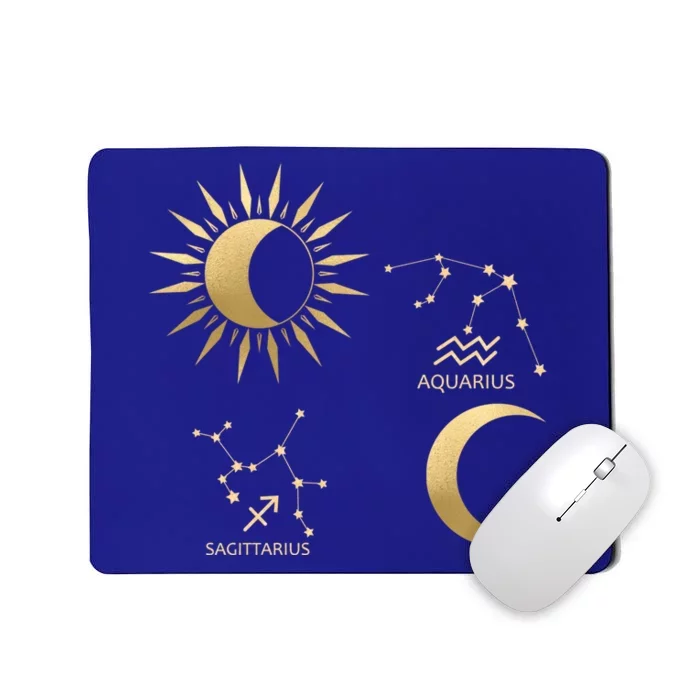 Sagittarius Sunaquarius Moon Zodiac Gift Mousepad