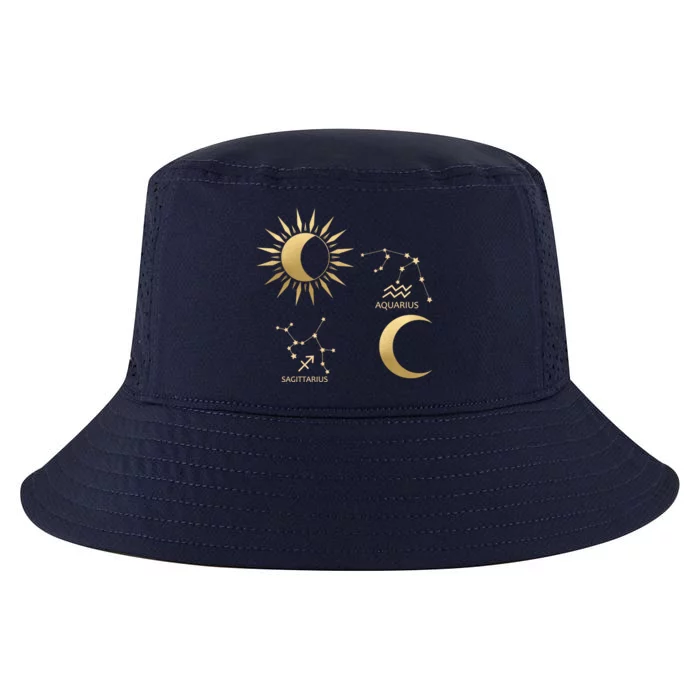 Sagittarius Sunaquarius Moon Zodiac Gift Cool Comfort Performance Bucket Hat