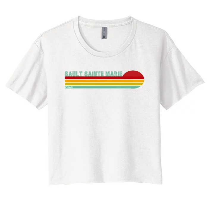 Sault Sainte Marie Michigan Women's Crop Top Tee