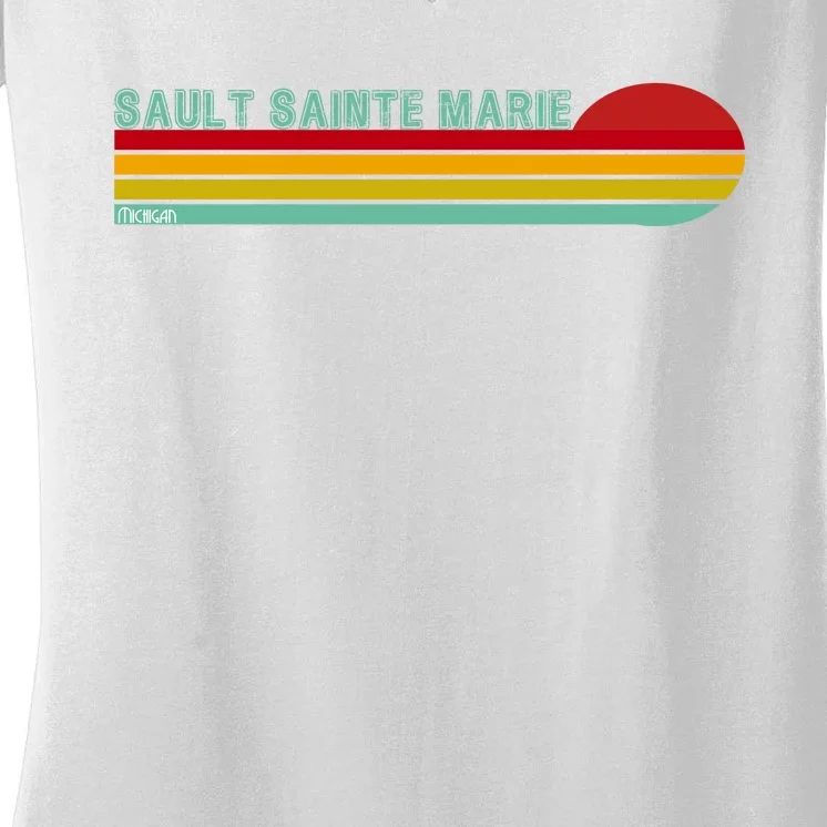 Sault Sainte Marie Michigan Women's V-Neck T-Shirt