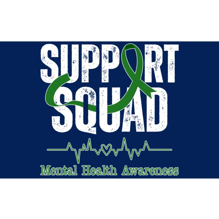 Support Squad Mental Health Awareness Heartbeat Ribbon Bumper Sticker