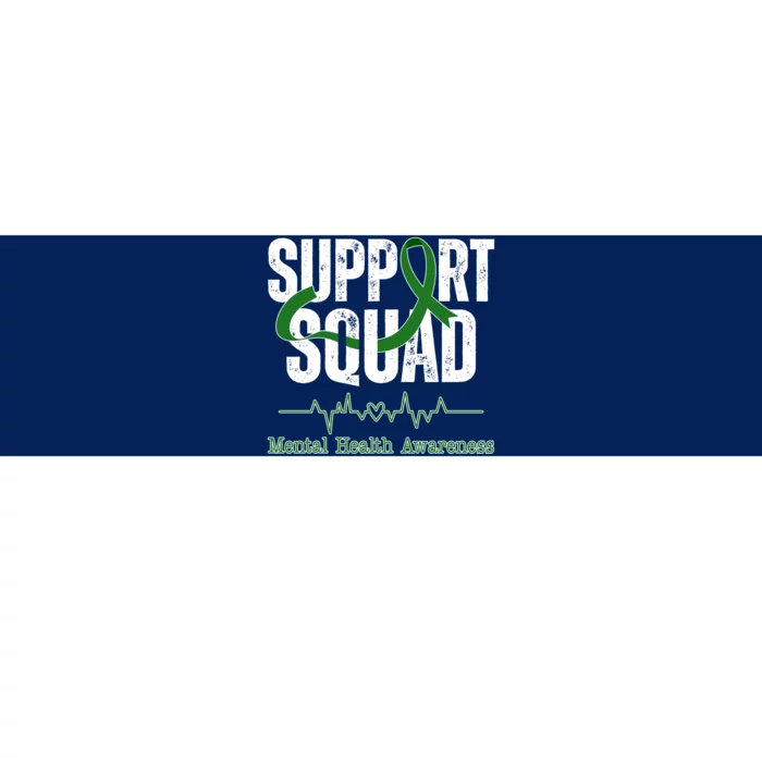 Support Squad Mental Health Awareness Heartbeat Ribbon Bumper Sticker