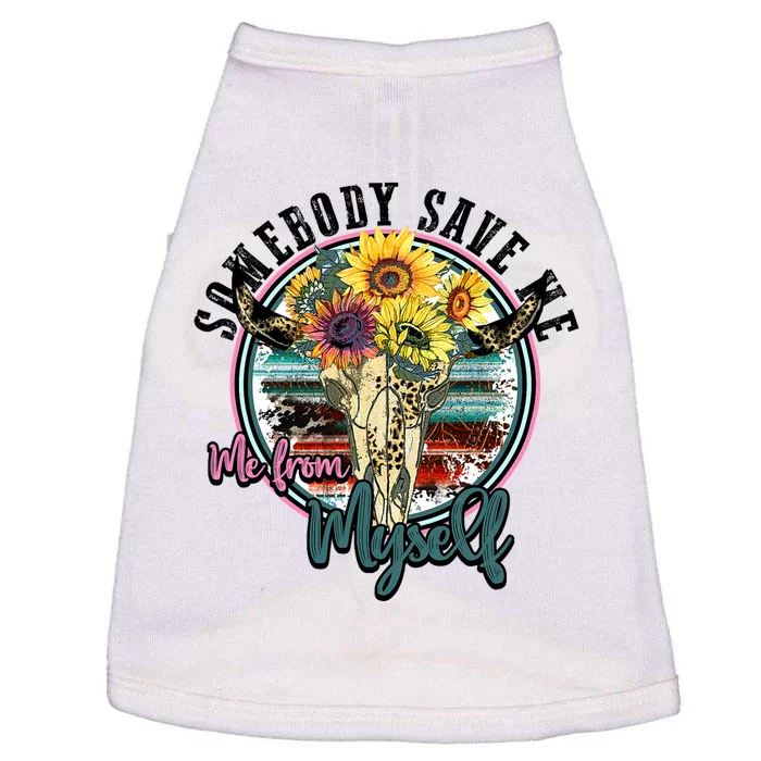 Somebody Save Me Country Music Retro Cowgirl Funny Doggie Tank