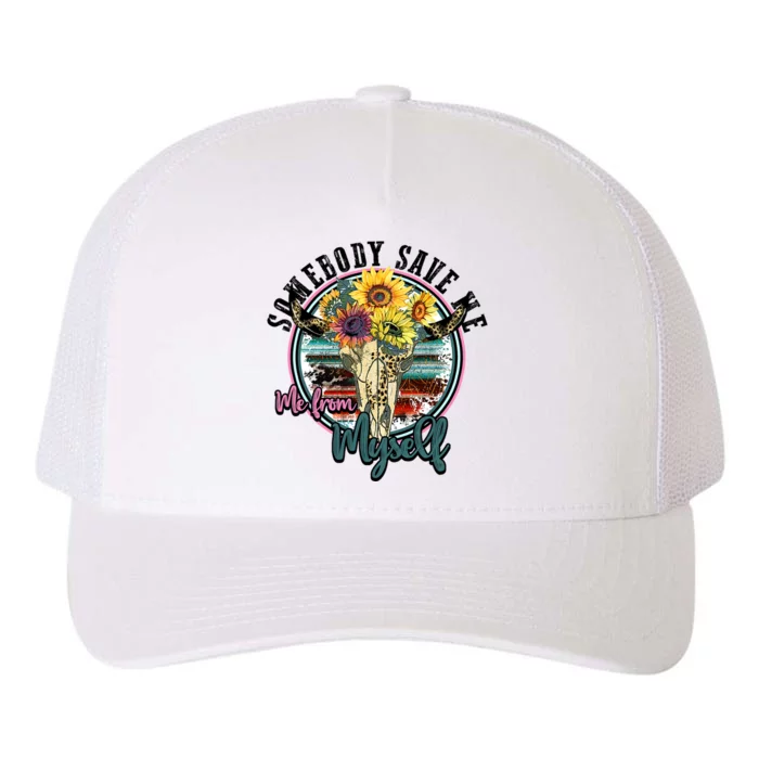 Somebody Save Me Country Music Retro Cowgirl Funny Yupoong Adult 5-Panel Trucker Hat