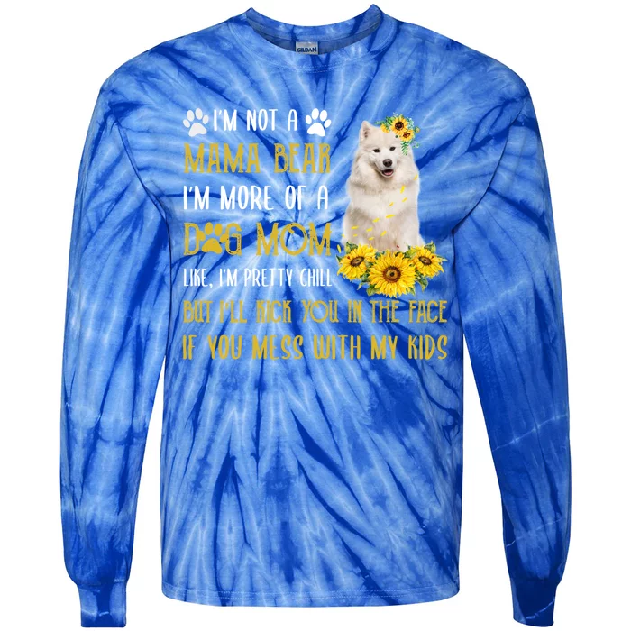 Sunflower Samoyed Mom Mothers Day Dog Mom Gift Tie-Dye Long Sleeve Shirt