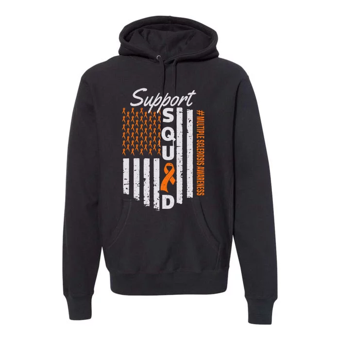 Support Squad Multiple Sclerosis Awareness Ms Awareness Premium Hoodie