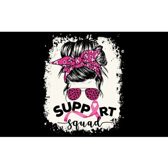 Support Squad Messy Bun Breast Cancer Awareness Pink Warrior Bumper Sticker