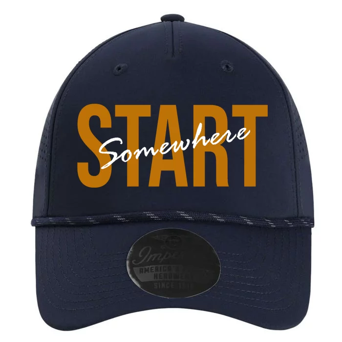 Start Somewhere Motivation Quote Performance The Dyno Cap