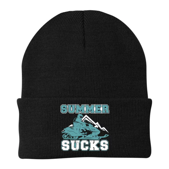 Snowmobiling Snow Machine Snowmobile - Summer Sucks Knit Cap Winter Beanie