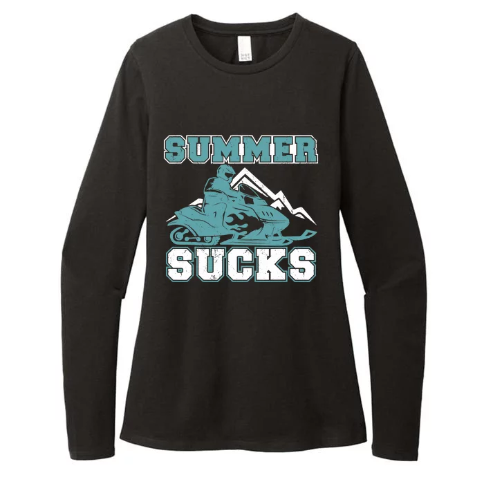 Snowmobiling Snow Machine Snowmobile - Summer Sucks Womens CVC Long Sleeve Shirt