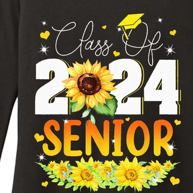 Sunflower Senior Mom 24 Graduation Senior Class Of 2024 Womens CVC Long Sleeve Shirt