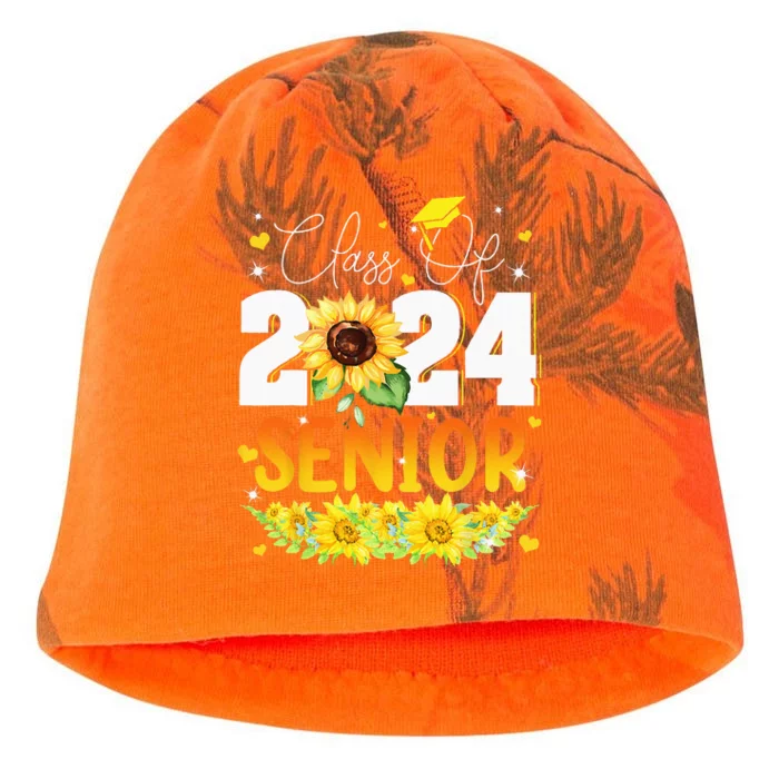 Sunflower Senior Mom 24 Graduation Senior Class Of 2024 Kati - Camo Knit Beanie