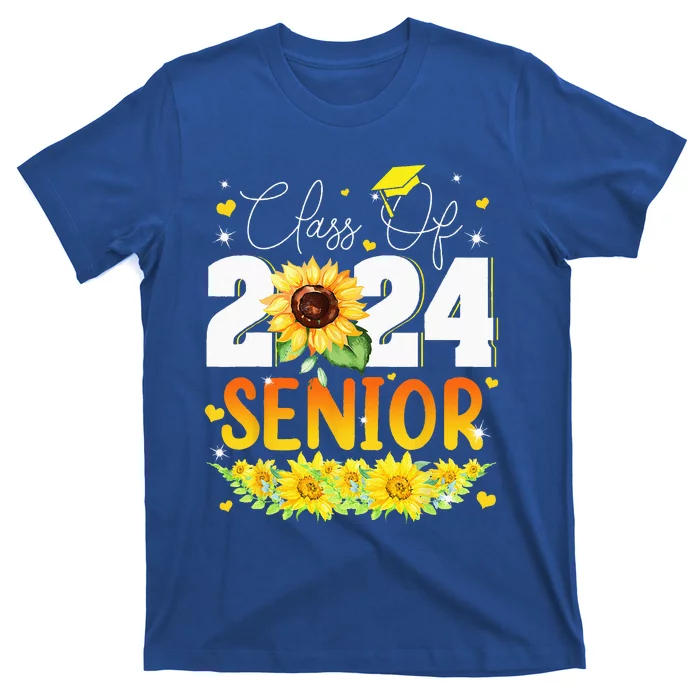 Sunflower Senior Mom 24 Graduation Senior Class Of 2024 T-Shirt