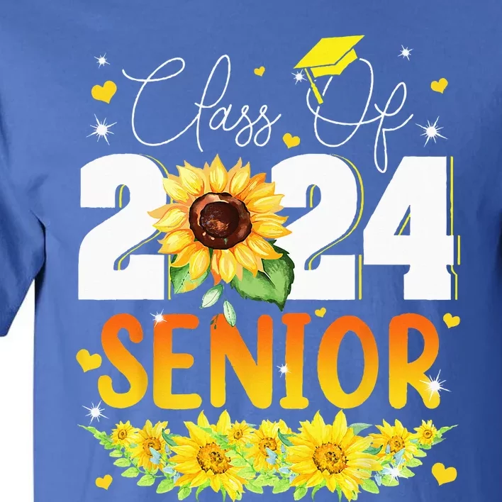 Sunflower Senior Mom 24 Graduation Senior Class Of 2024 Tall T-Shirt