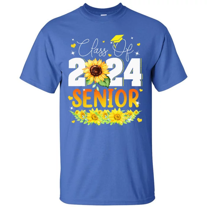 Sunflower Senior Mom 24 Graduation Senior Class Of 2024 Tall T-Shirt