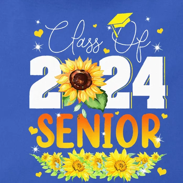 Sunflower Senior Mom 24 Graduation Senior Class Of 2024 Zip Tote Bag