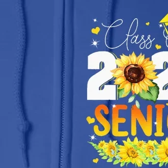 Sunflower Senior Mom 24 Graduation Senior Class Of 2024 Full Zip Hoodie