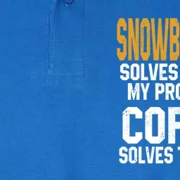 Snowboarding Solves My Problems Coffee Mountain Skiing Mom Gift Softstyle Adult Sport Polo